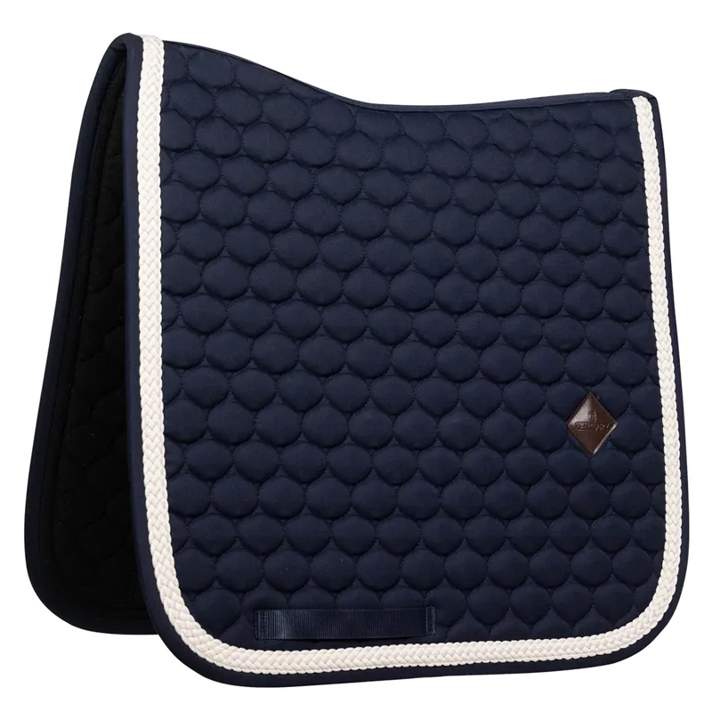 Kentucky Dressage Saddlepad with Plaited Cord Full - Navy-4