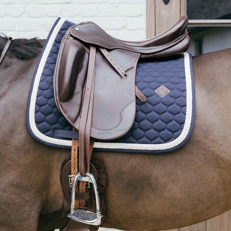 Kentucky Dressage Saddlepad with Plaited Cord Full - Navy