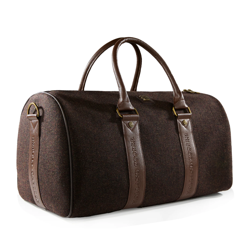 Holland Cooper Regency Holdall - Brown Herringbone-1
