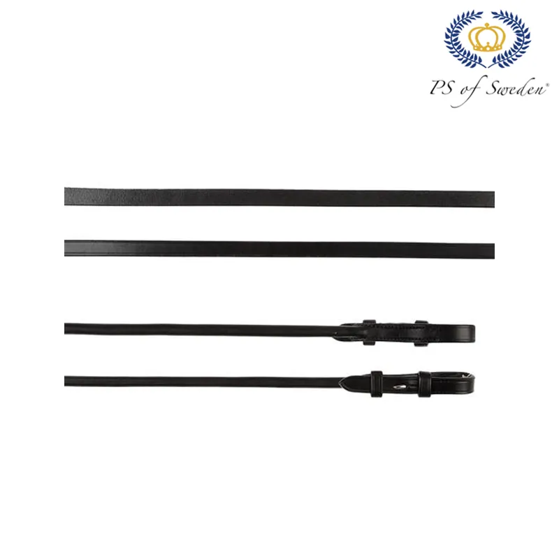 PS Of Sweden Round Stitched Reins - Black