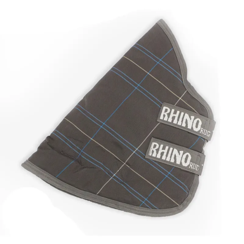 Horseware Rhino Turnout Hood 0g - Charcoal/Blue/White Chk/Grey