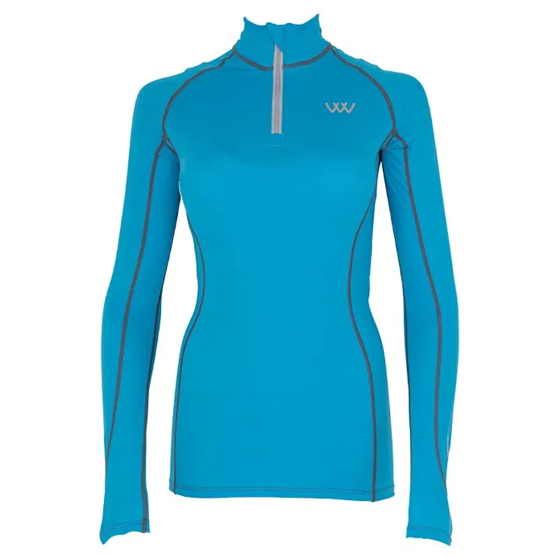 Woof Wear Ladies Performance Riding Shirt - Turquoise