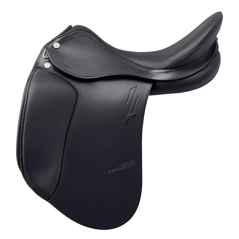 Prestige Roma Double Flap Dressage Saddle - Black - 18 inch 34