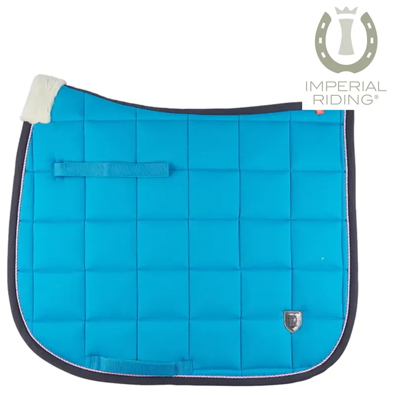Imperial Riding Special Program Base Dressage Saddlepad - Turquoise/Grey