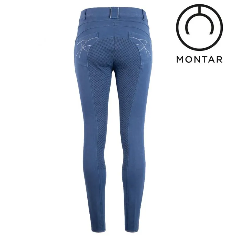 Montar Sadie Stone Embroidery Full Grip Breeches - Denim