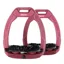 Flex-On Safe-On Stirrups - Inclined Ultra Grip - Ibis Rose