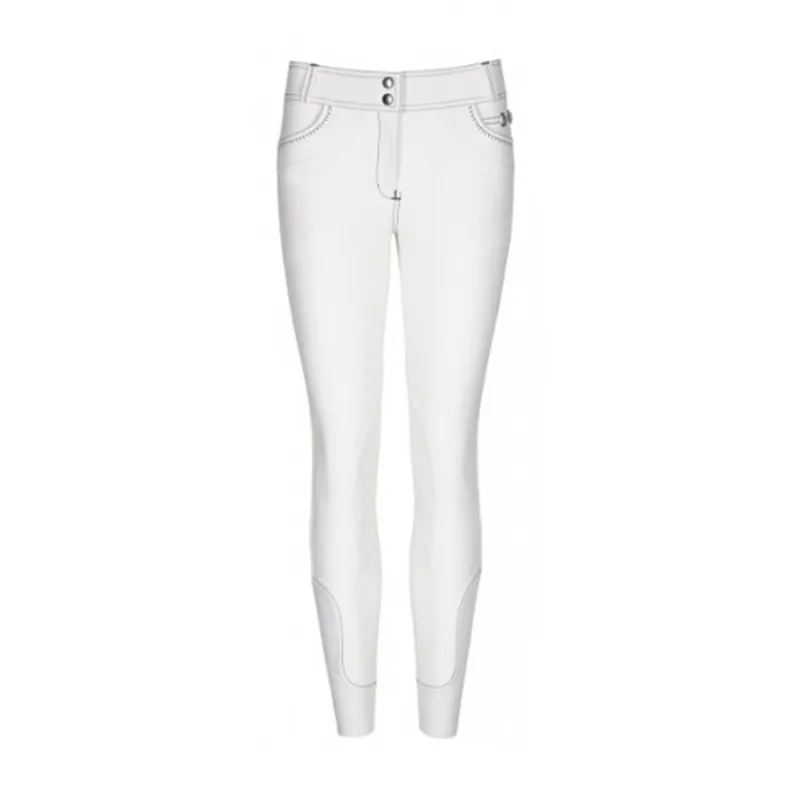 Esperado Sally Ladies Self Seat Breeches - White
