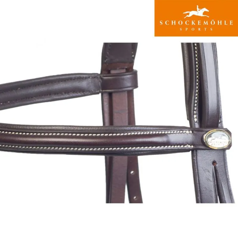 Schockemohle San Diego Grackle Bridle - Royal Oak/Silver-1