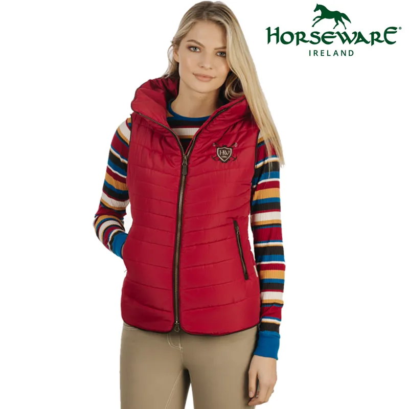 Horseware Maya Ladies Padded Gilet Scarlet