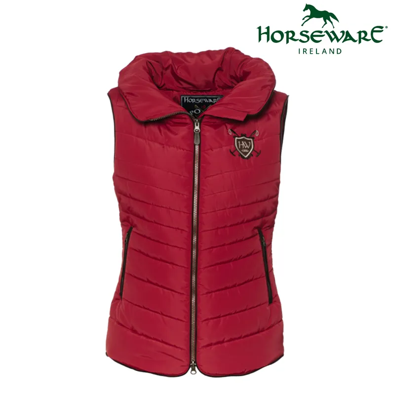 Horseware Maya Ladies Padded Gilet - Scarlet-2