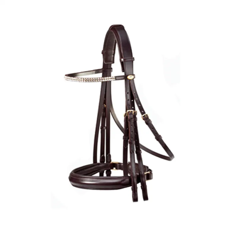 Schockemohle Lexington Double Bridle - Espresso/Gold