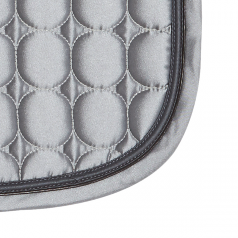Schockemohle Glossy Power D Style Saddlepad - Silver-1