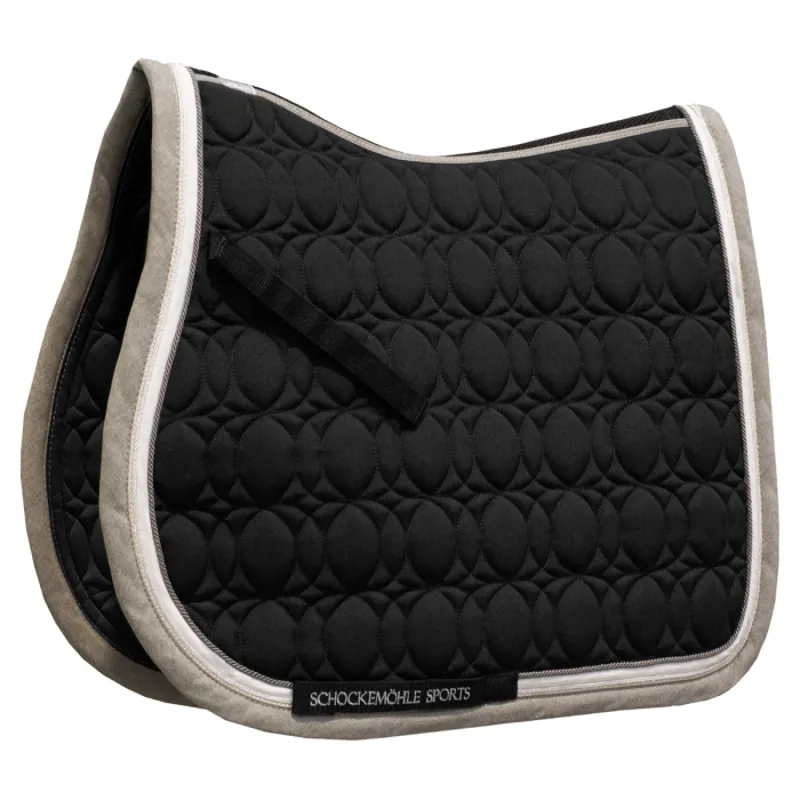 Schockemohle Air Cool Pad GP/Jumping Saddlepad - Black/Silver