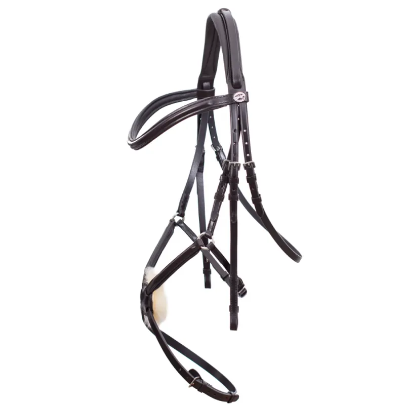 Schockemohle Auckland Grackle Bridle -Dark Brown/Silver