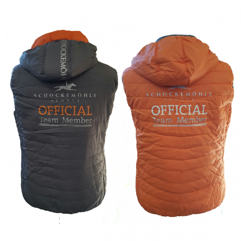 Schockemohle Avery Ladies Reversible Gilet - Grey/Orange-1