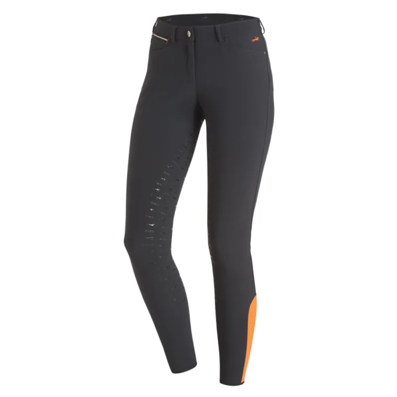 Schockemohle Electra Ladies Breeches - Grey/Orange