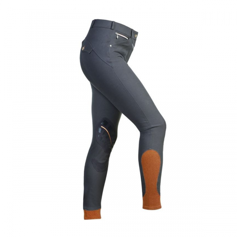 Schockemohle Equinox Jumper Libra Ladies Breeches - Grey/Orange
