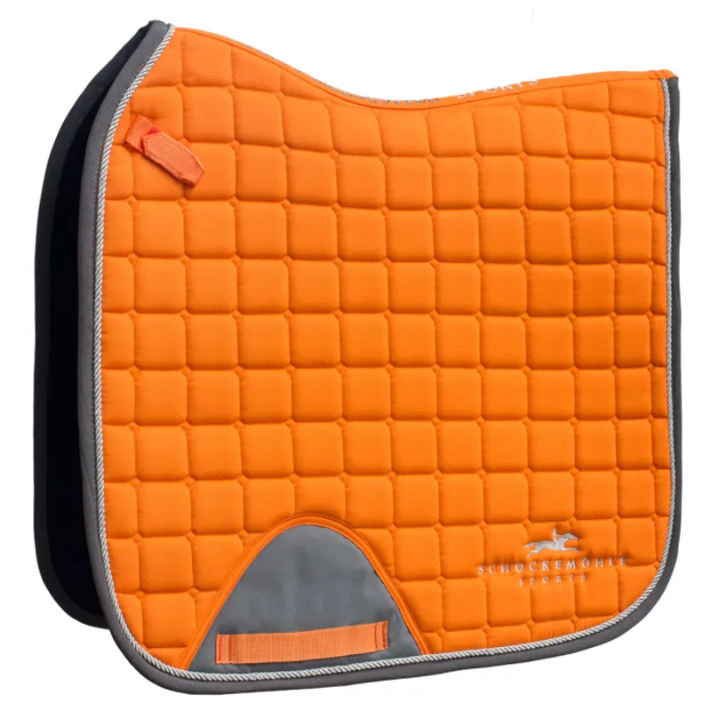 Schockemohle Power Pad Dressage Saddle Pad - Orange/Grey