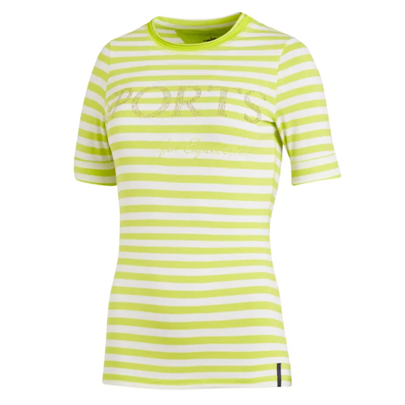 Schockemohle Princess Chrome Ladies T-Shirt - Spray Kiwi/White