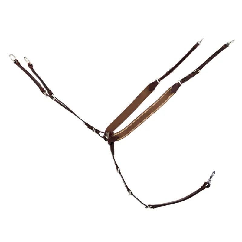 Schockemohle Pro Jump Plus Breastplate - Antique Brown/Silver