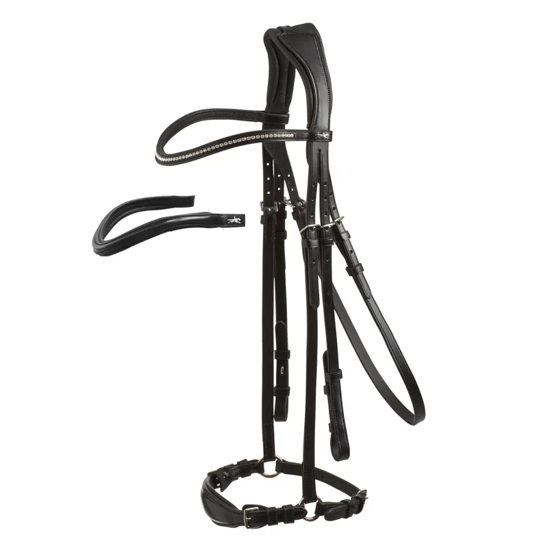 Schockemohle Seattle Anatomical Bridle - Black/Silver