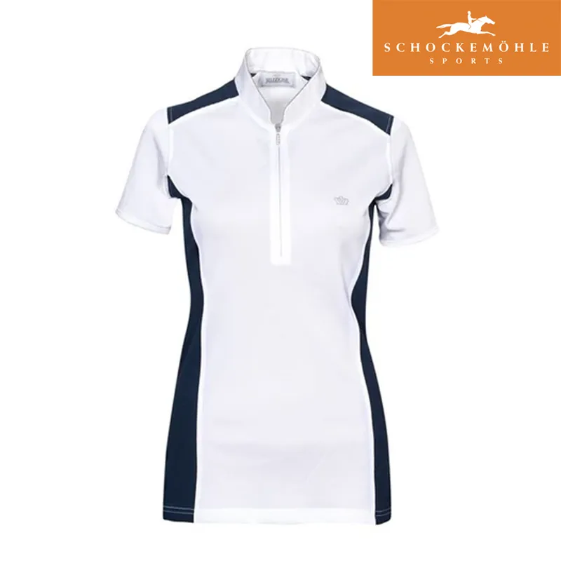 Schockemohle Palina Ladies Show Shirt - White/Navy
