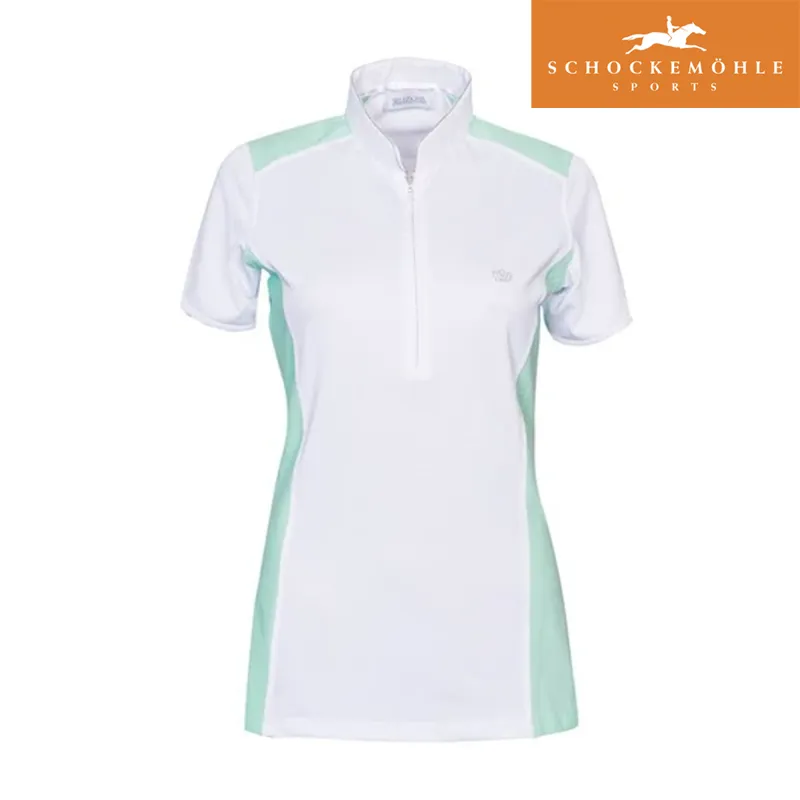 Schockemohle Palina Ladies Show Shirt - White/Smaragd