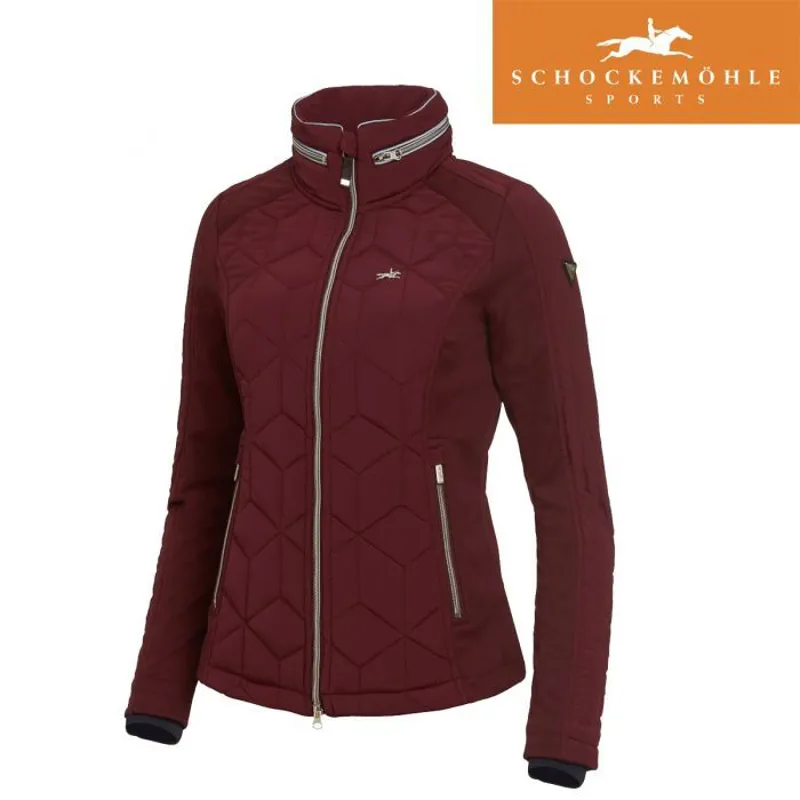 Schockemohle Stefania Style Ladies Quilted Jacket - Merlot