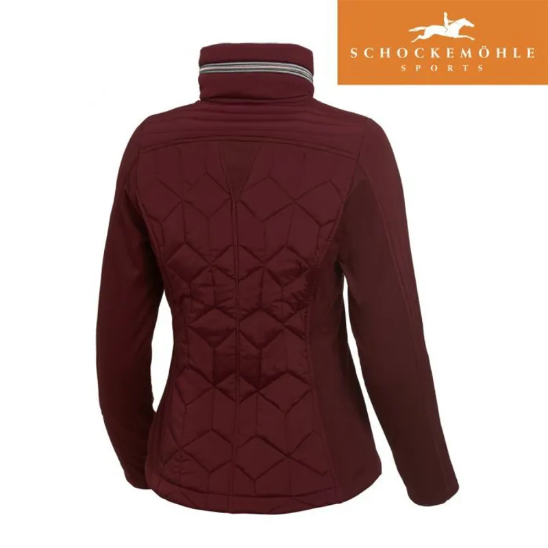 Schockemohle Stefania Style Ladies Quilted Jacket - Merlot-1