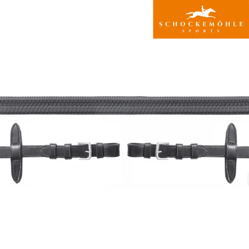 Schockemohle Neo Rubber Grip Reins - Black