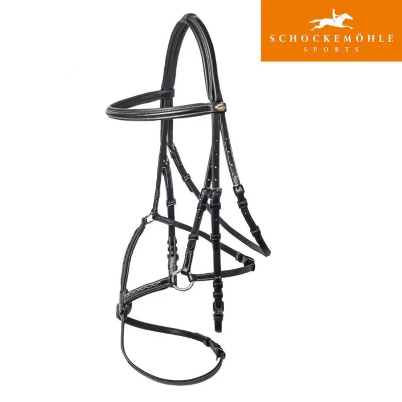 Schockemohle San Diego Grackle Bridle - Royal Oak/Silver