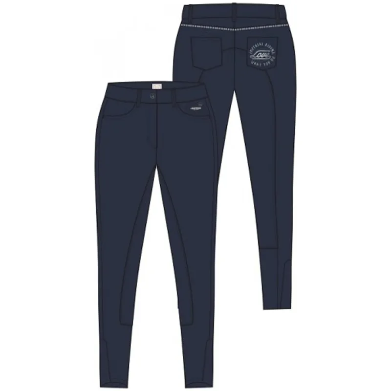 Imperial Riding Kids Skyfall KP Breeches - Navy-1