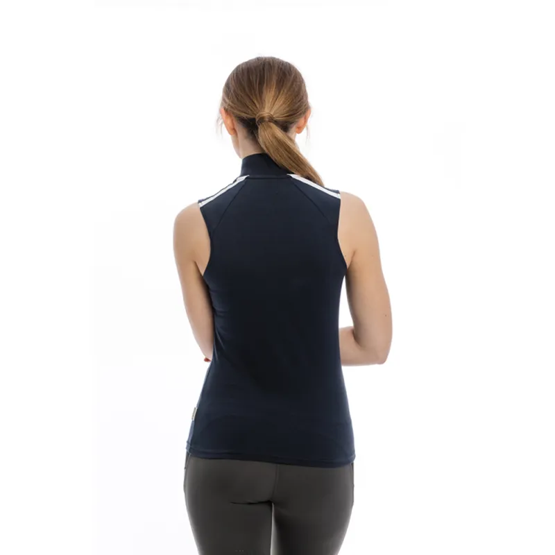 Horseware Sporty Sleeveless Flamboro Polo Shirt - Navy/White-1