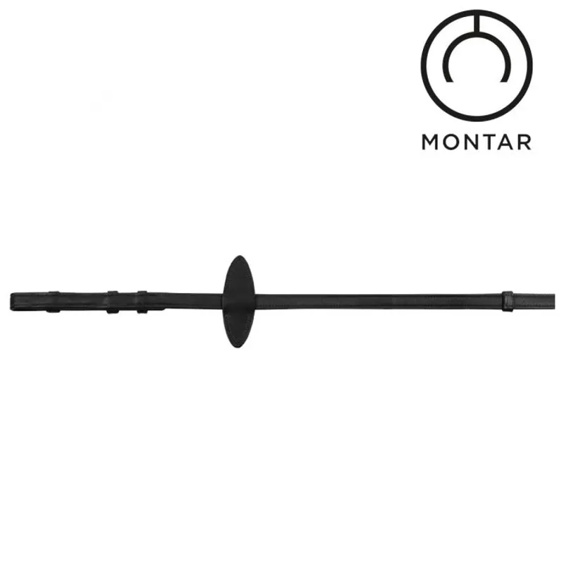 Montar Soft Leather Reins with French Hooks - Black