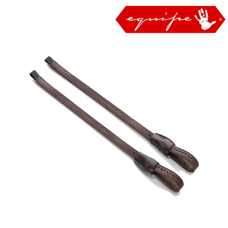 Equipe Mono Jump Stirrup Leathers - Black