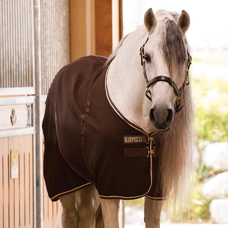 Horseware Rambo Stable Sheet - Dark Brown/Beige/Brown