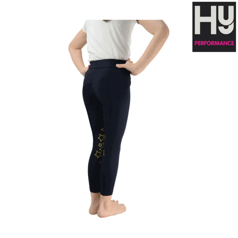 HyPERFORMANCE Stella Childrens Riding Tights - Navy-1