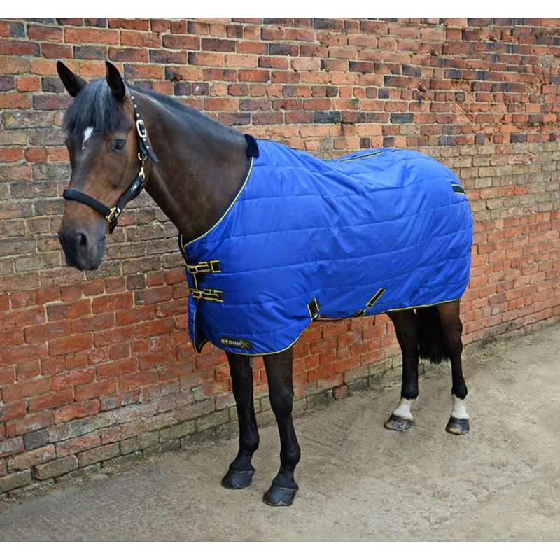 Hy StormX Original 100g Stable Rug - Royal Blue/Navy/Yellow
