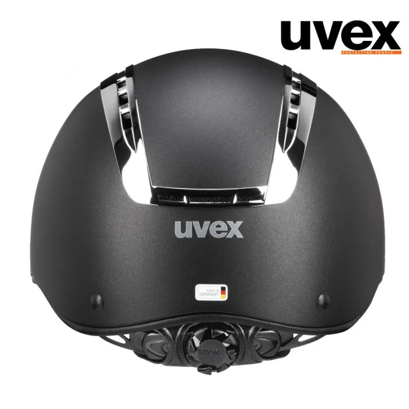 UVEX Suxxeed Chrome Riding Hat - Black Mat Silver-3