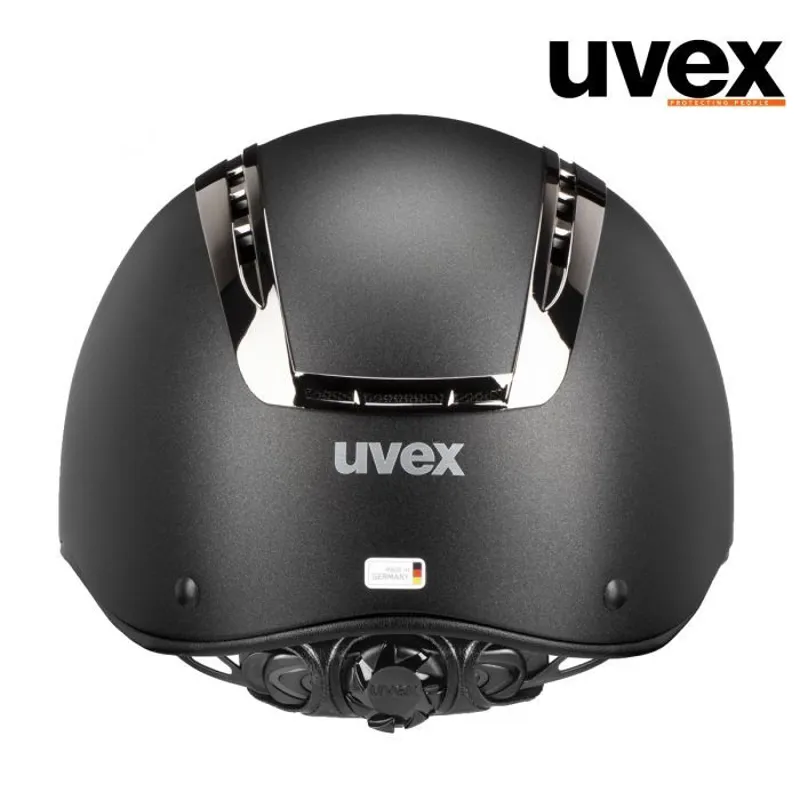 Uvex Suxxeed Chrome Riding Hat - Black Mat Metal-3