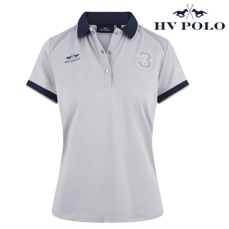 HV Polo Favouritas Tech Short Sleeved Polo Shirt - Grey Melange
