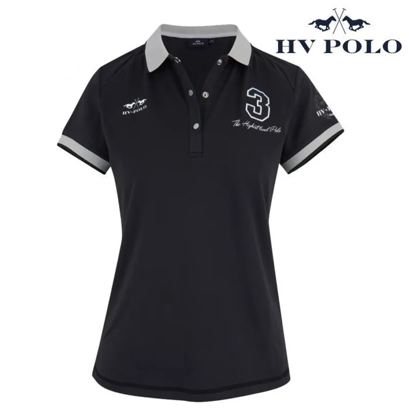 HV Polo Favouritas Tech Short Sleeved Polo Shirt - Black