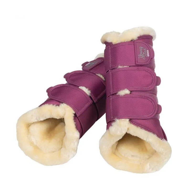 Eskadron Faux Fur Tendon Boots Young Star ltd. - Pink