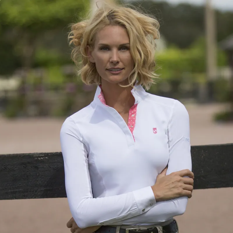 Tredstep Symphony Paris LS Competition Shirt - White/Blush-1