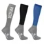 Hy Sport Active Young Rider Riding Socks - Pack Of 3 - Jewel Blue/Pencil Point Grey/Black