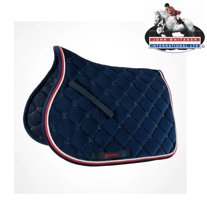 John Whitaker Classic Velvet Saddlepad - Navy 