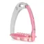 Tech Venice Sloped M Medium Safety Stirrups - Silver/Pink