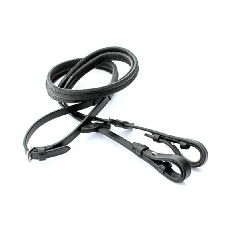 Mark Todd Rubber Grip Reins - Black