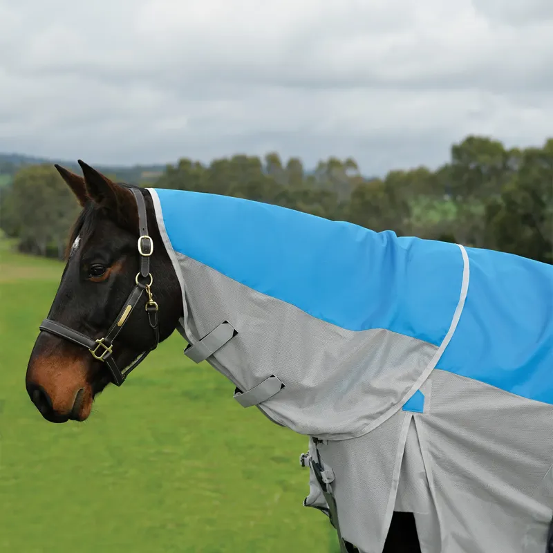 WeatherBeeta ComFiTec Dual Shield Detach-A-Neck Fly Rug - Blue/Grey-2