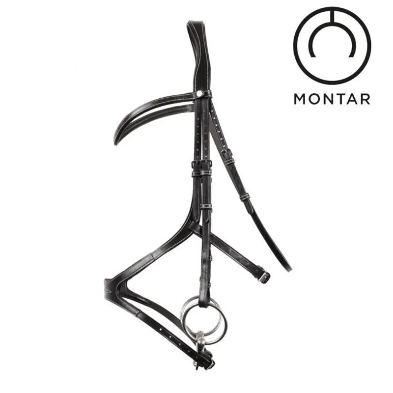 Montar Excellence Jumping Eco Leather Bridle - Black-1